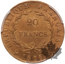 FRANCE-1806-A-20 FRANCS-NAPOLEON-PCGS UNC DETAIL