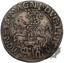 LITHUANIE-1546-GROSZ-SIGISMOND II AUGUSTE-TTB