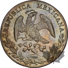 MEXIQUE-1893GO-8 REALES-NGC MS62
