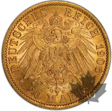 ALLEMAGNE-1906-A-20 MARKS-WILHELM II-PCGS MS64