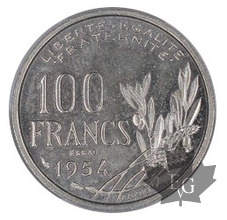 FRANCE-1954-100 FRANCS-ESSAI-PCGS SP64