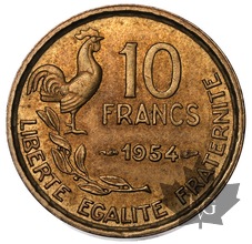 FRANCE-1954-10 FRANCS-4eme REPUBLIQUE-SUP
