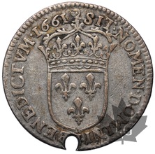 FRANCE-1661-1/12 ECU-LOUIS XIV-TTB