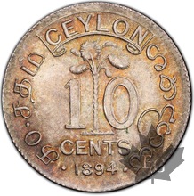 SRI-LANKA-1894-10 CENTS-CEYLON-MS64