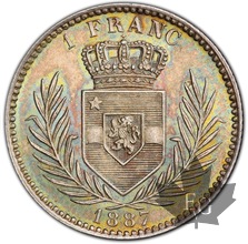 CONGO-1887-1 FRANC-LEOPOLD II-MS62