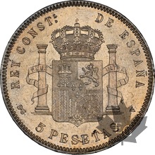 ESPAGNE-1899-5 PESETAS-ALFONSO XIII-MS63