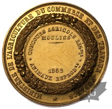FRANCE-1862-MEDAILLE-NAPOLEON III-presque FDC