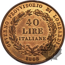 ITALIE-1848-40 LIRE-LOMBARDIE-TB