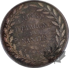 FRANCE-1821-JETON-CAISSE D&#039;EPARGNES DE NANTES-PCGS MS63
