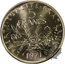 FRANCE-1971-5 FRANCS-PIEFORT-PCGS SP69