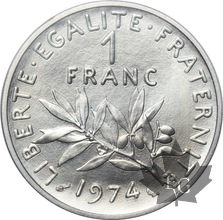 FRANCE-1974-1 FRANCS-PIEFORT-PCGS SP67 Rare