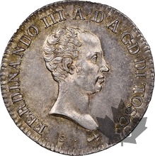 ITALIE-1821-LIRA-FERDINAND III-Granducato di Toscana-NGC MS64