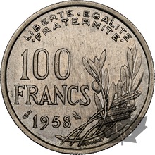 FRANCE-1958-100 FRANCS-NGC AU55