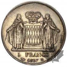MONACO-1837-5 Francs-TTB