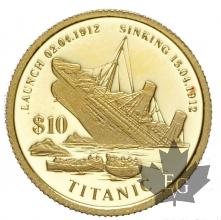 KIRIBATI-1998-10 DOLLARS-TITANIC-PROOF