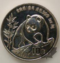 CHINE-1990-10 YUAN-PROOF SILVER