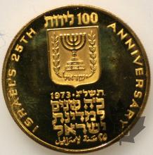 ISRAEL-1973-100 LIROT-PROOF
