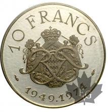 MONACO-1974-10 FRANCS-PIEFORT ARGENT