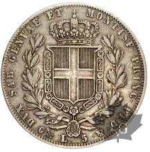 ITALIE-1849G-5 Lire-pr TTB