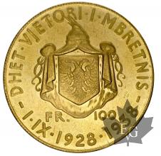 ALBANIE-1938-100 FRANKA-ZOGU I-FDC-restrike