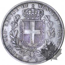ITALIE-1843G-5 Lire-Carlo Albert-GENOVA-TTB