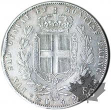 ITALIE-1847G-5 Lire-CARLO-ALBERTO-GENOVA-TB
