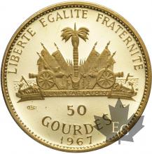 HAITI-1967-50 GOURDES-PROOF