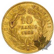 FRANCE-1868BB-10 FRANCS-pr SUP