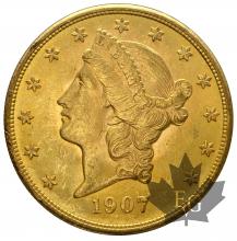USA-1907-20 DOLLARS-SUP