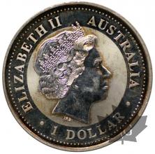 AUSTRALIE-2002-1 DOLLAR-1 OZ-SILVER-PROOF-