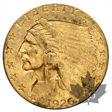 USA-1926-2 1/2 DOLLARS-INDIAN HEAD-SUP-FDC