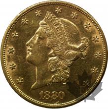 USA-1880-20 DOLLARS LIBERTY HEAD-SUP