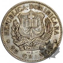 REPUBLIQUE DOMINICAINE-1897-1 PESO-TTB