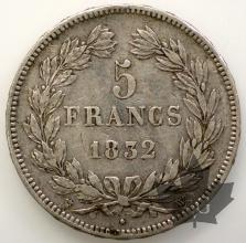 FRANCE-1832W-5 FRANCS-TTB