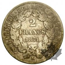 FRANCE-1871K-2 FRANCS-B-TB