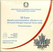 ITALIE-2006-50 euro-Or-XX Giochi Olimpici Invernali Torino-I°