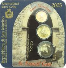 SAINT MARIN - 2005 - 2 Cent / 20 Cent / 2 Euro