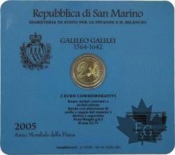 SAINT MARIN - 2005 - 2 Euro  - Galileo Galilei