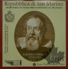 SAINT MARIN - 2005 - 2 Euro  - Galileo Galilei
