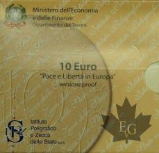 ITALIE-2005-10 euro-Argent-Paix et Liberté en Europe