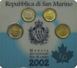 SAINT MARIN - 2002 - 2 Euro 1 Euro 50 Cent 20 Cent