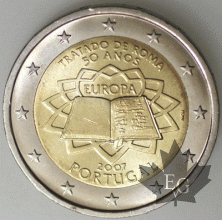PORTUGAL-2007-2 EURO COMMEMORATIVE TRAITE