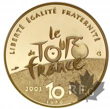 FRANCE-2003-10 EURO OR- 100 ANS DE TOUR DE FRANCE