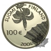 FINLANDE-2004-100 EURO-EDELFELT-PROOF