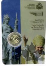 SAINT MARIN-2011-COINCARD 2 EURO-FDC