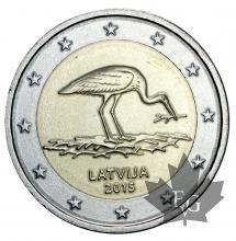 LETTONIE-2015-2 EURO-Ciconia nigra