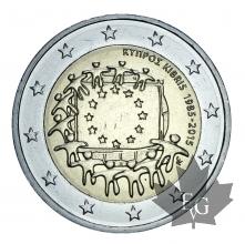 CHYPRE-2015-2 EURO DRAPEU EUROPEÉN
