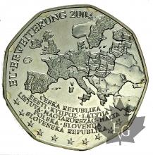 AUTRICHE-2004-5 EURO ARGENT-Élargissement de l&#039;UE-FDC