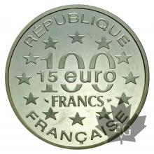 FRANCE-1996-100 FRANCS-15EURO-AMSTERDAM-FDC
