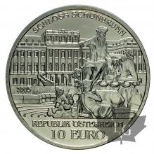 AUTRICHE-2003-10 EURO ARGENT-Schonebrunn-FDC